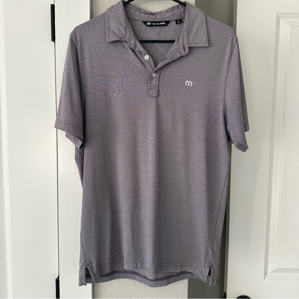 Travis Matthew Heathered Purple Polo Shirt